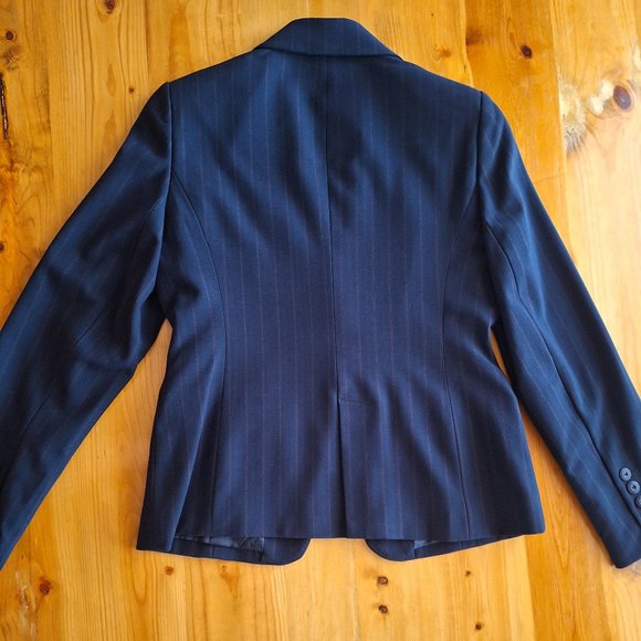 2 Piece Emma James Stretch Pinstripe Pantsuit - Picture 3 of 9